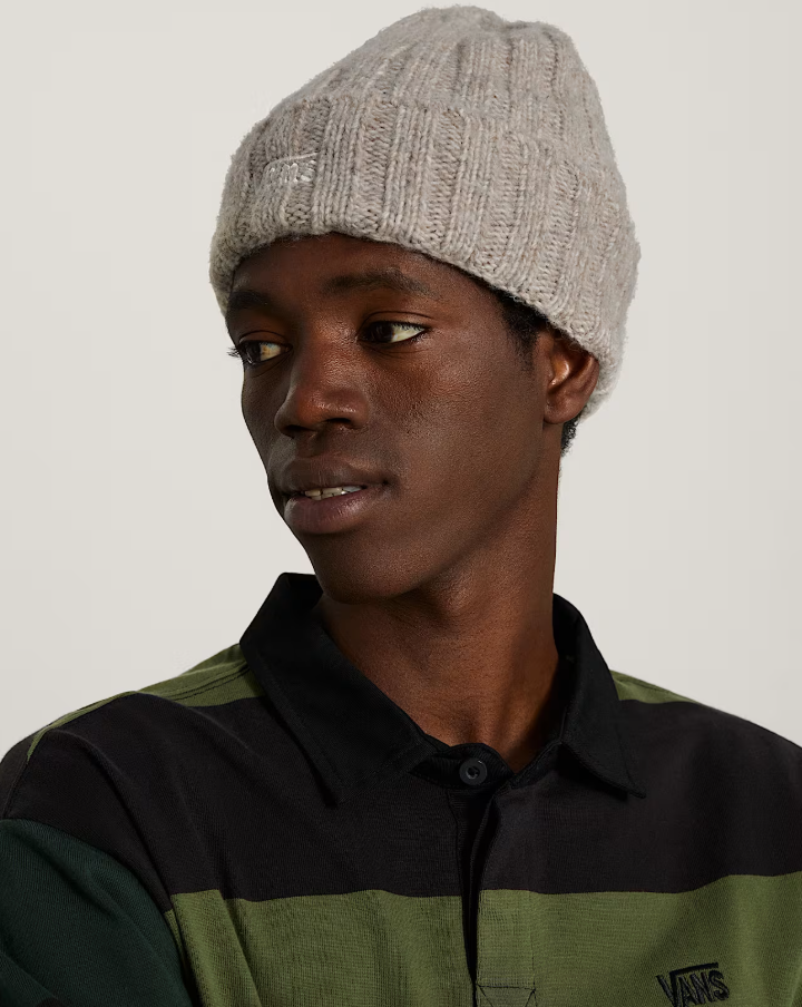Covey Tall Cuff Beanie Almond Crisp