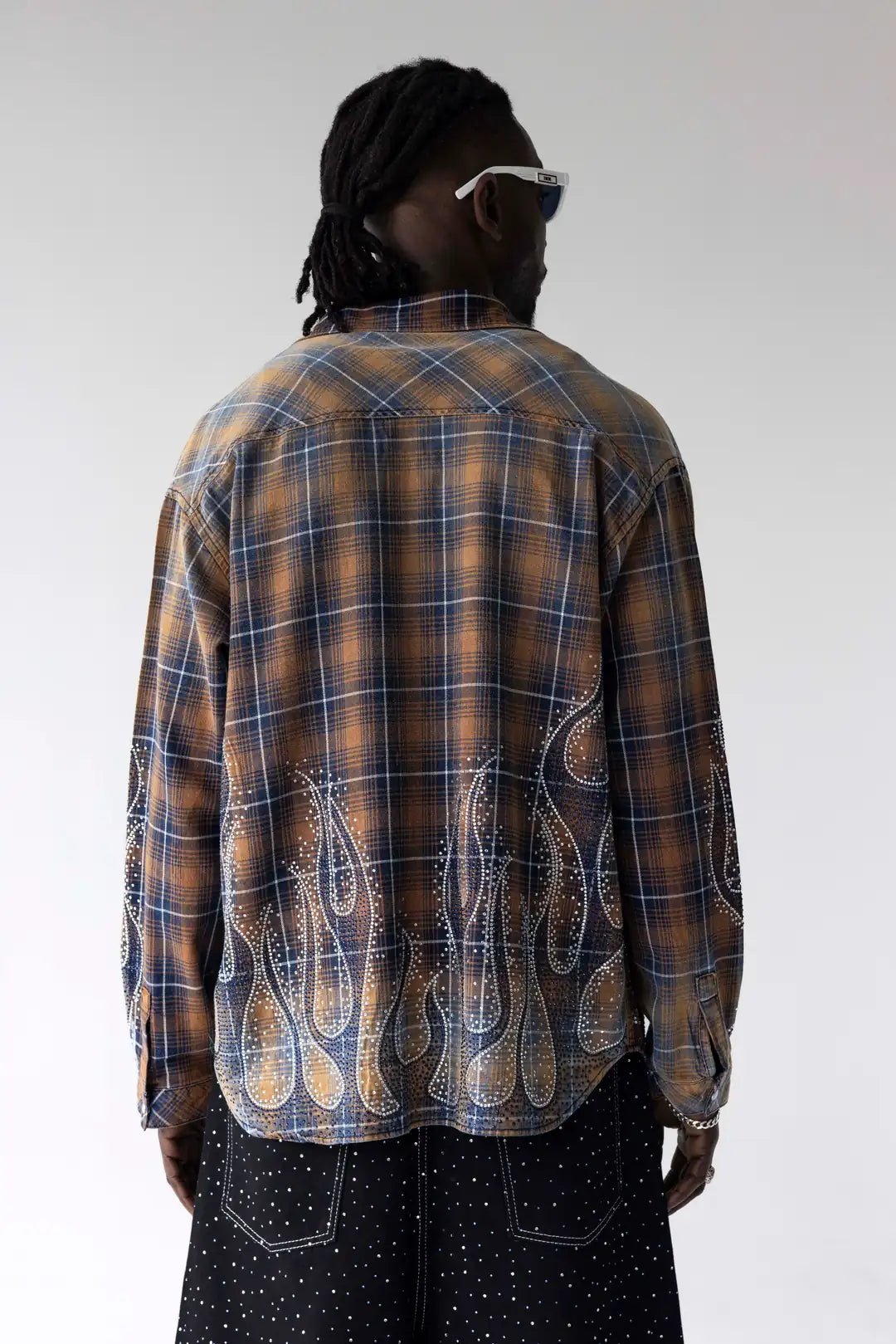 CAMICIA FIAMME MARRONE