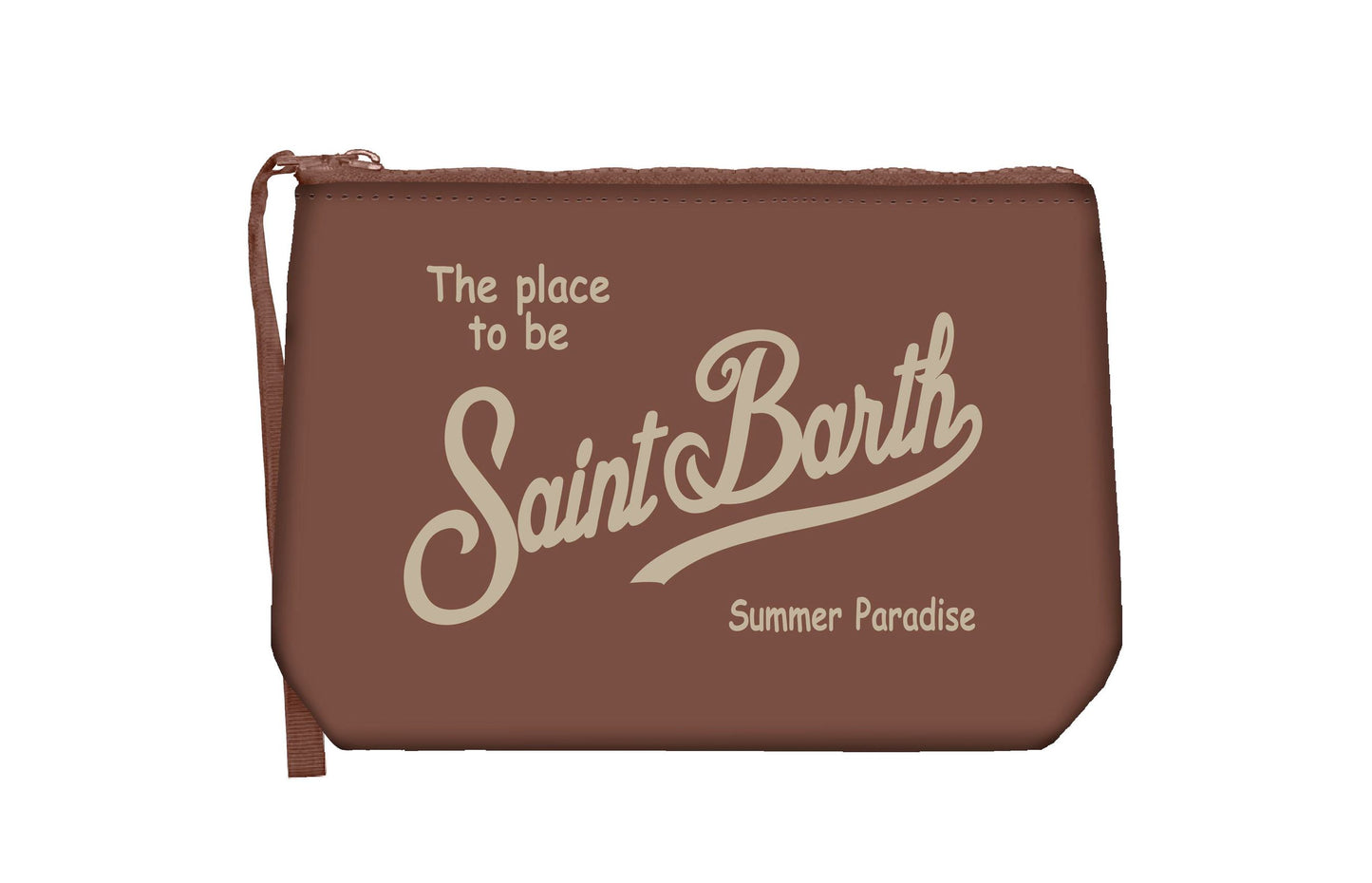 ALINA MARRONE CON SCRITTA BEIGE