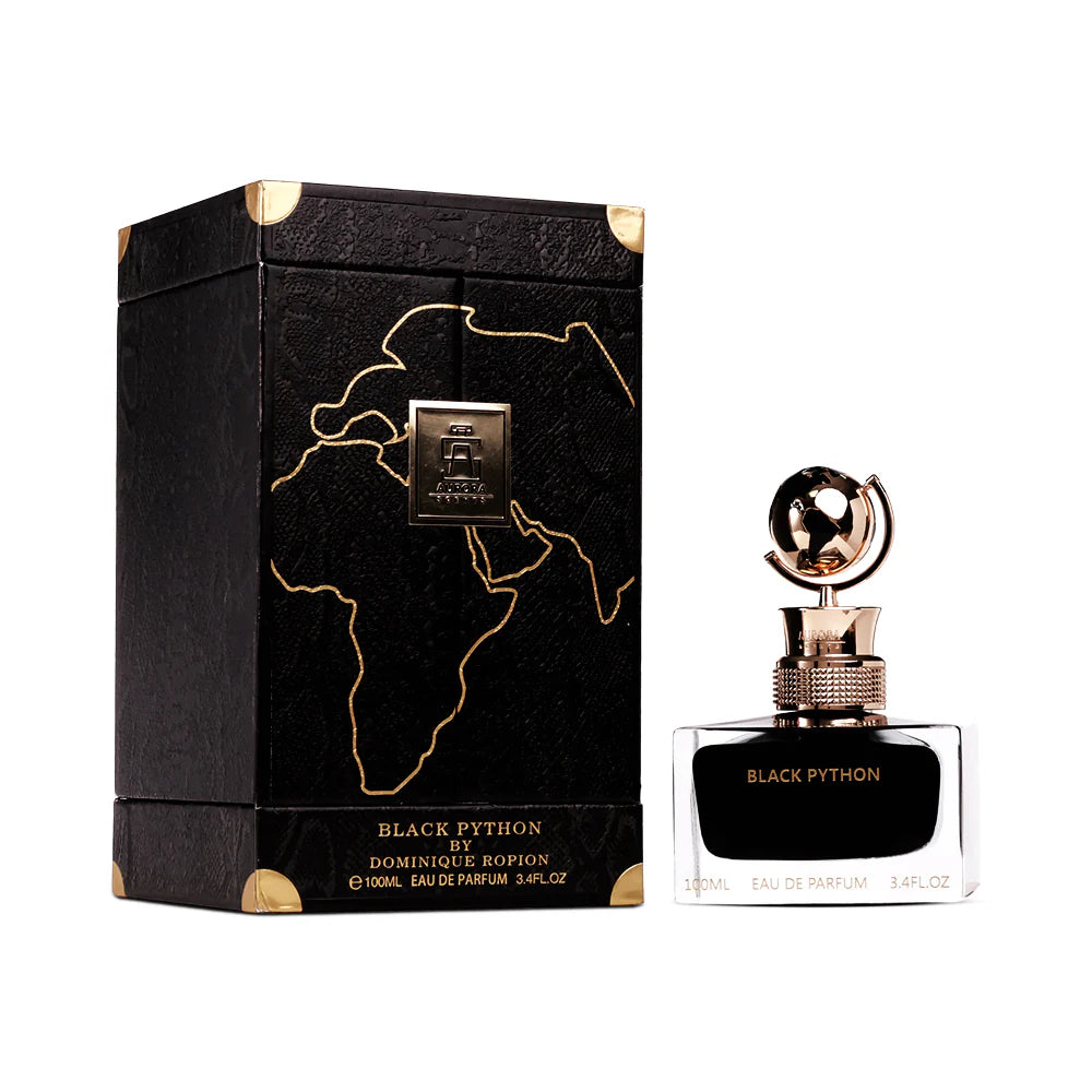 profumo eau de pafrum unisex black python aurora scents globe