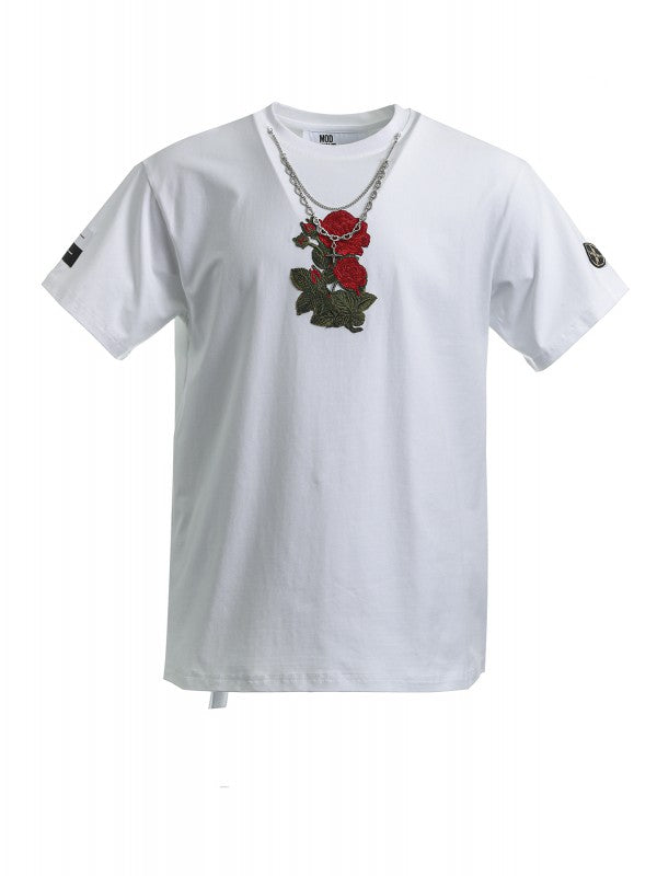 MW082020624 t-shirt con patch e collana mwm