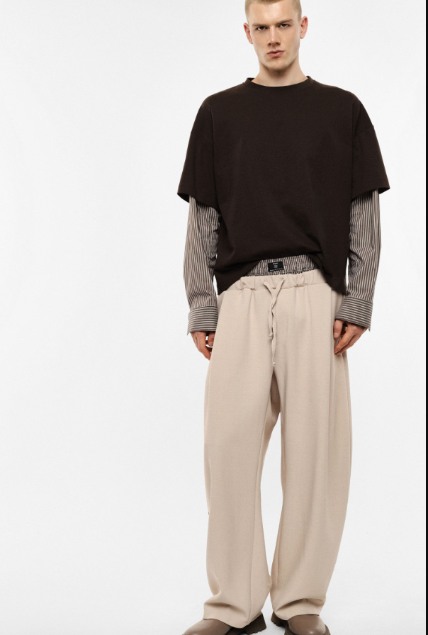 PANTALACCIO COON INSERTI A RIGHE