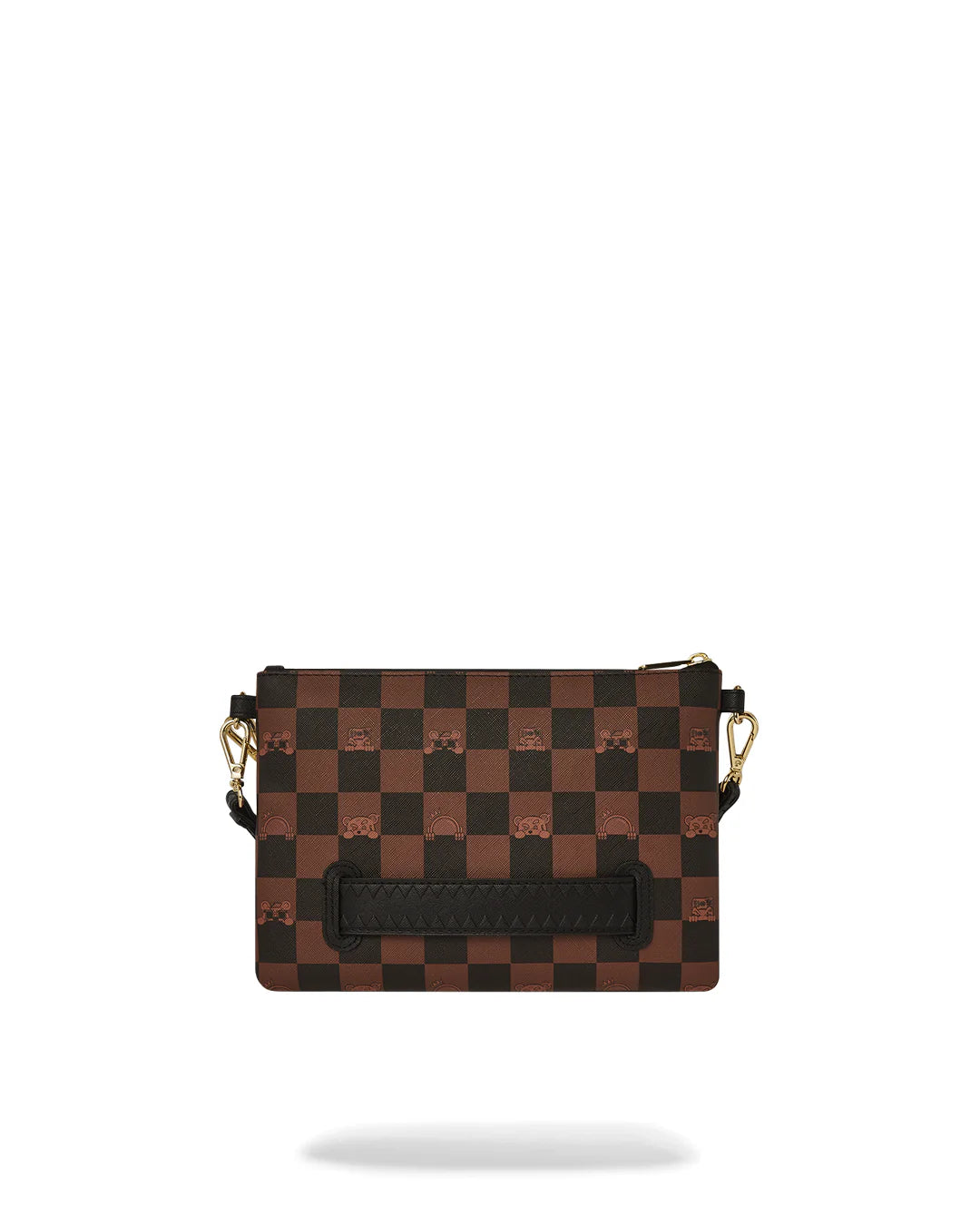 910B7509NSZ Peeking Charater Check Pouchette sprayground