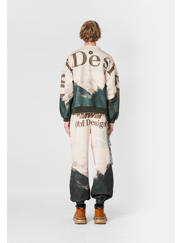 Polo oversize fantasia montagna