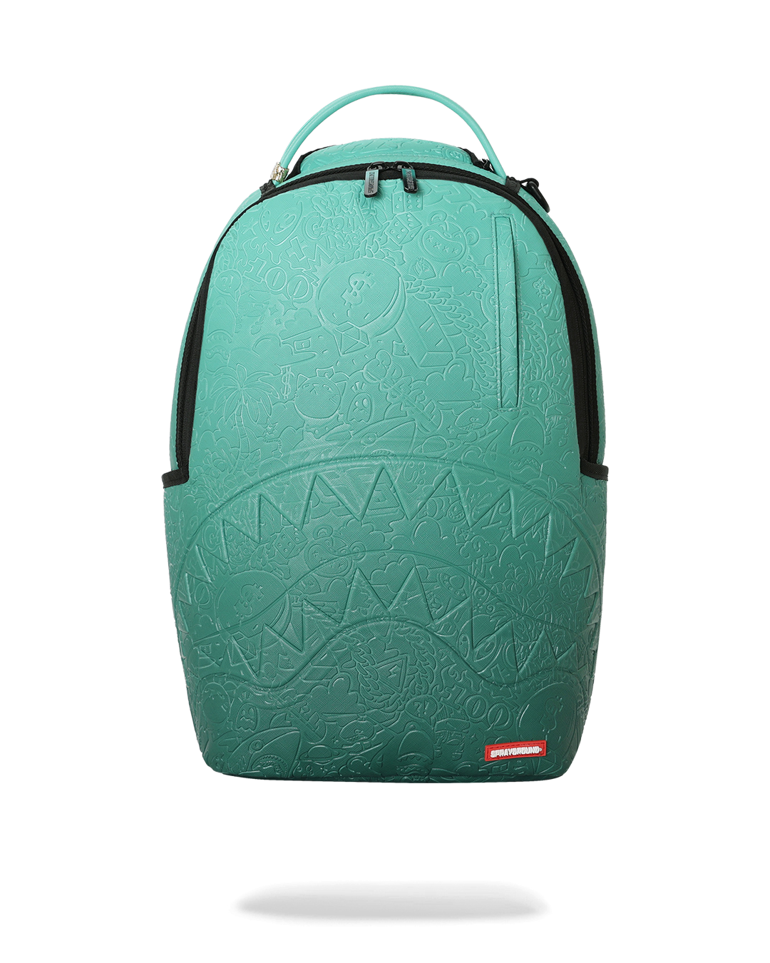 TURQUOISE DOODLE EMBOSS BACKPACK