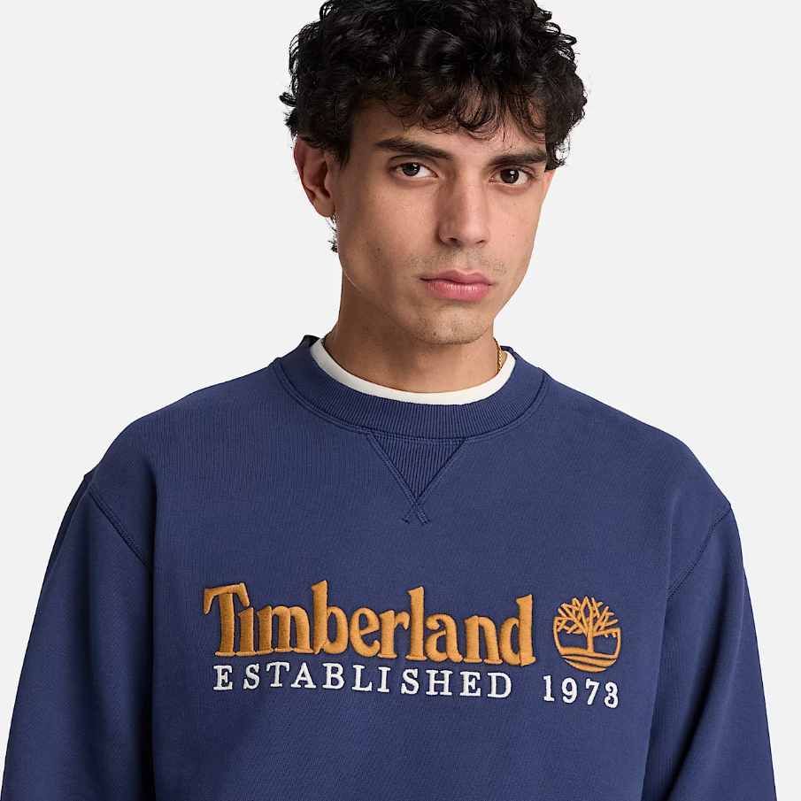 ESTABLISHED 1973 Embroidered Logo BB Crew Sweatshirt NAVAL ACADEMY