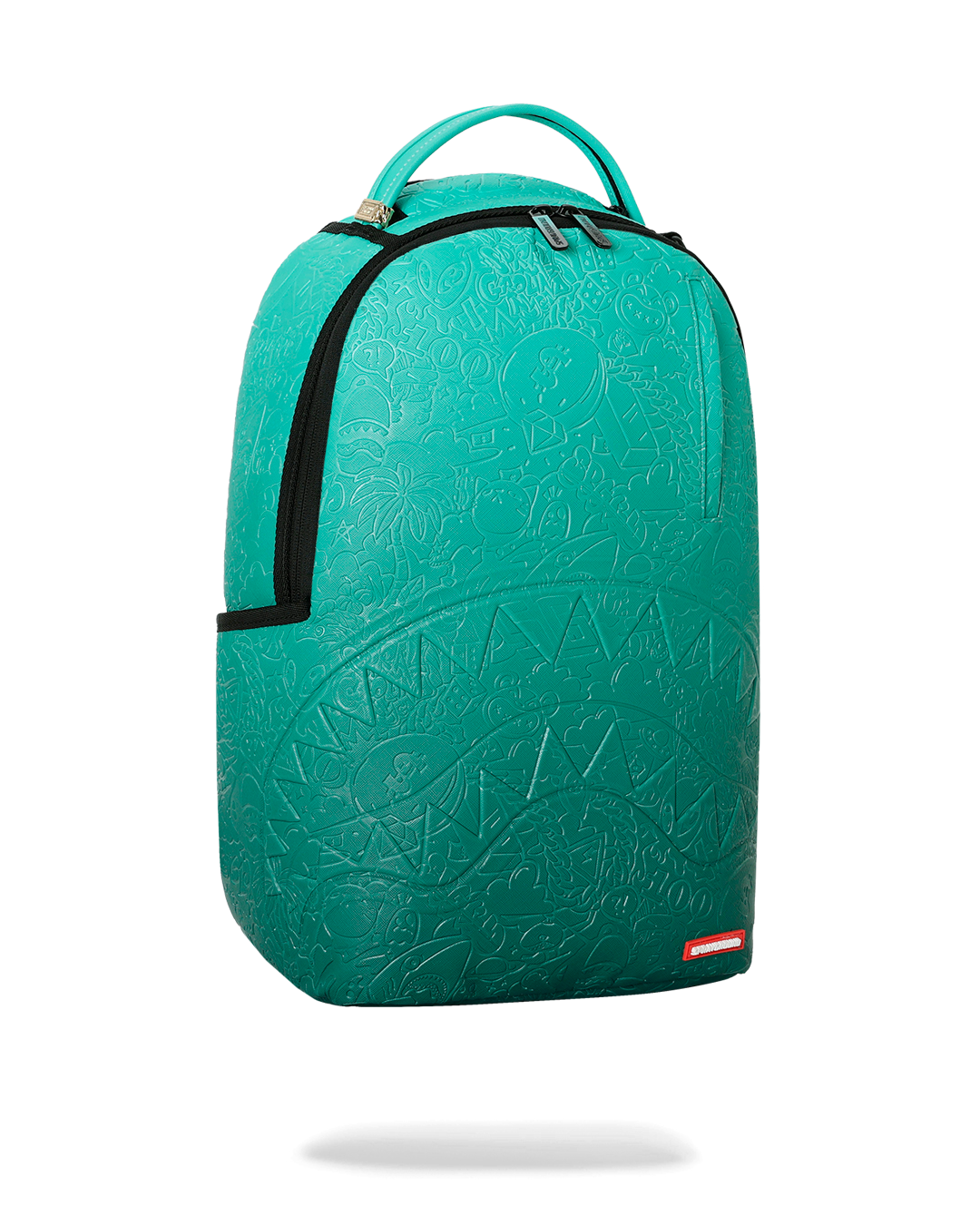 TURQUOISE DOODLE EMBOSS BACKPACK