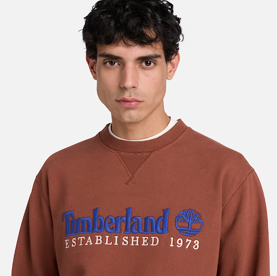 ESTABLISHED 1973 Embroidered Logo BB Crew Sweatshirt BROWNOUT