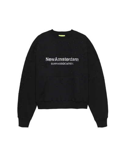 WORKED LOGO CREWNECK STRASS