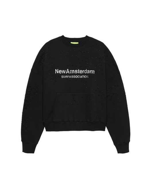 WORKED LOGO CREWNECK STRASS