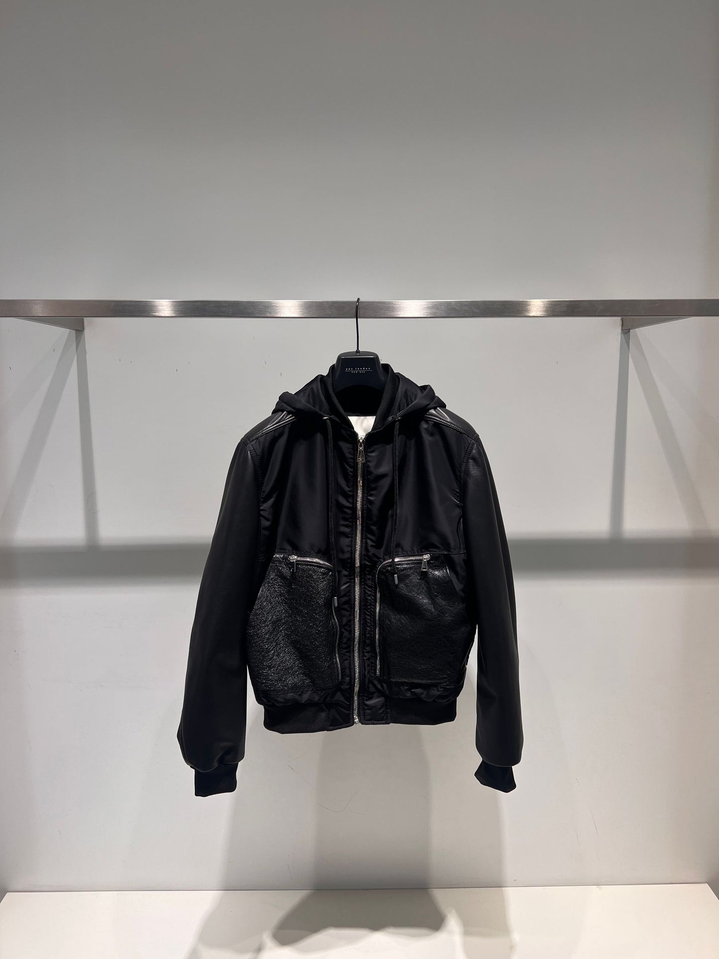 Bomber nylon e pelle