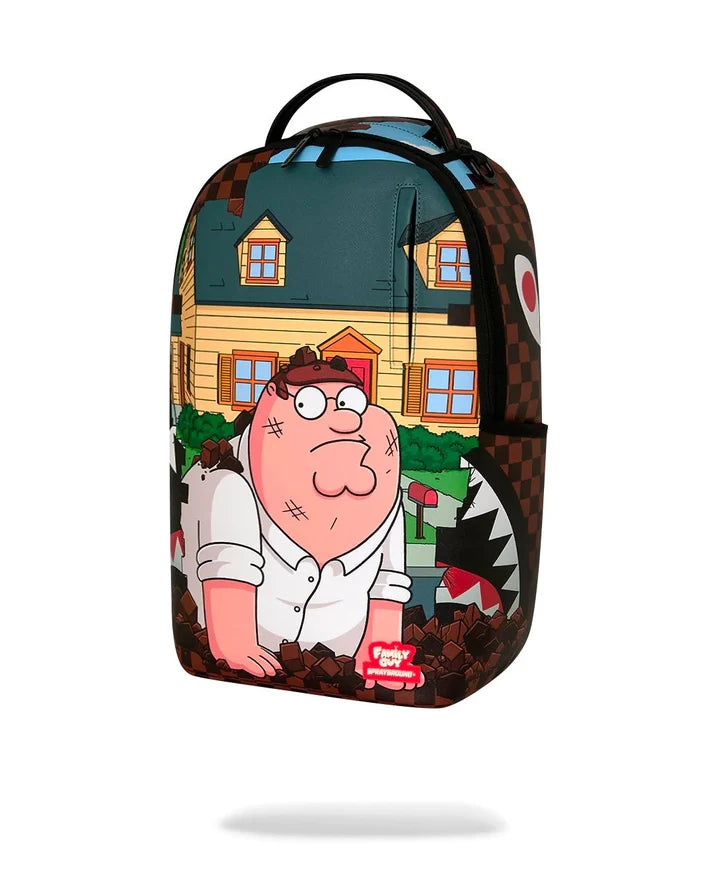 FAMILY GUY PETER FALLING THROUGH WALL BACKPACK