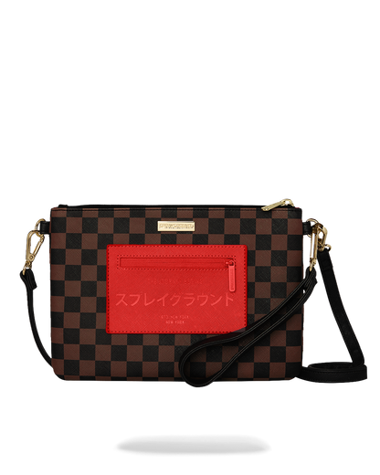 RED REDEMPTION CROSSBODY POUCHETTE