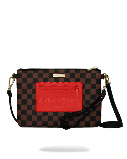 RED REDEMPTION CROSSBODY POUCHETTE