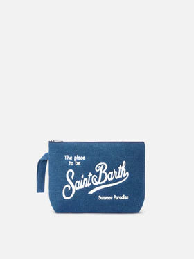 POCHETTE IN DENIM SCURO