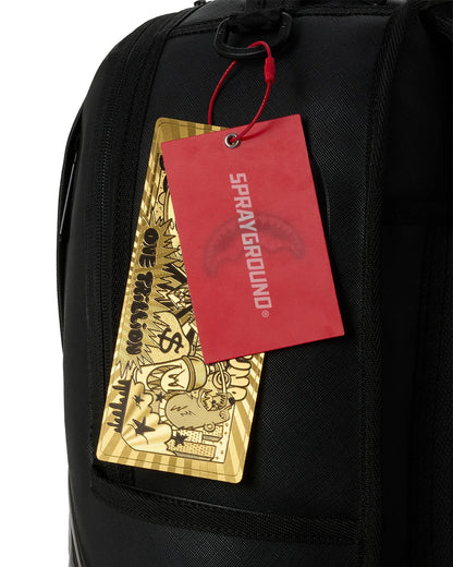 BLACKED OUT METALLIC DRIP BACKPACK