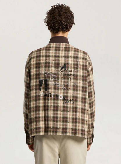SURFER DREAM CHECK LOOSE SHIRT L/S