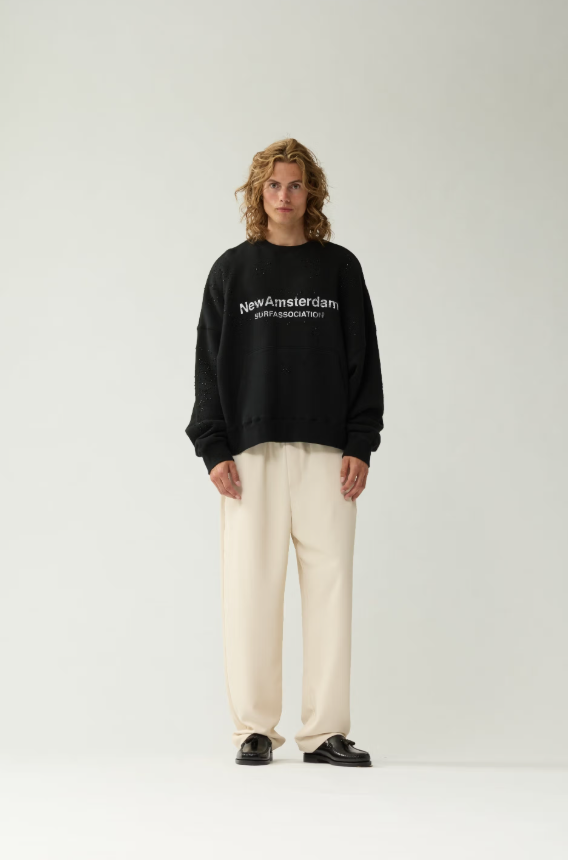 WORKED LOGO CREWNECK STRASS