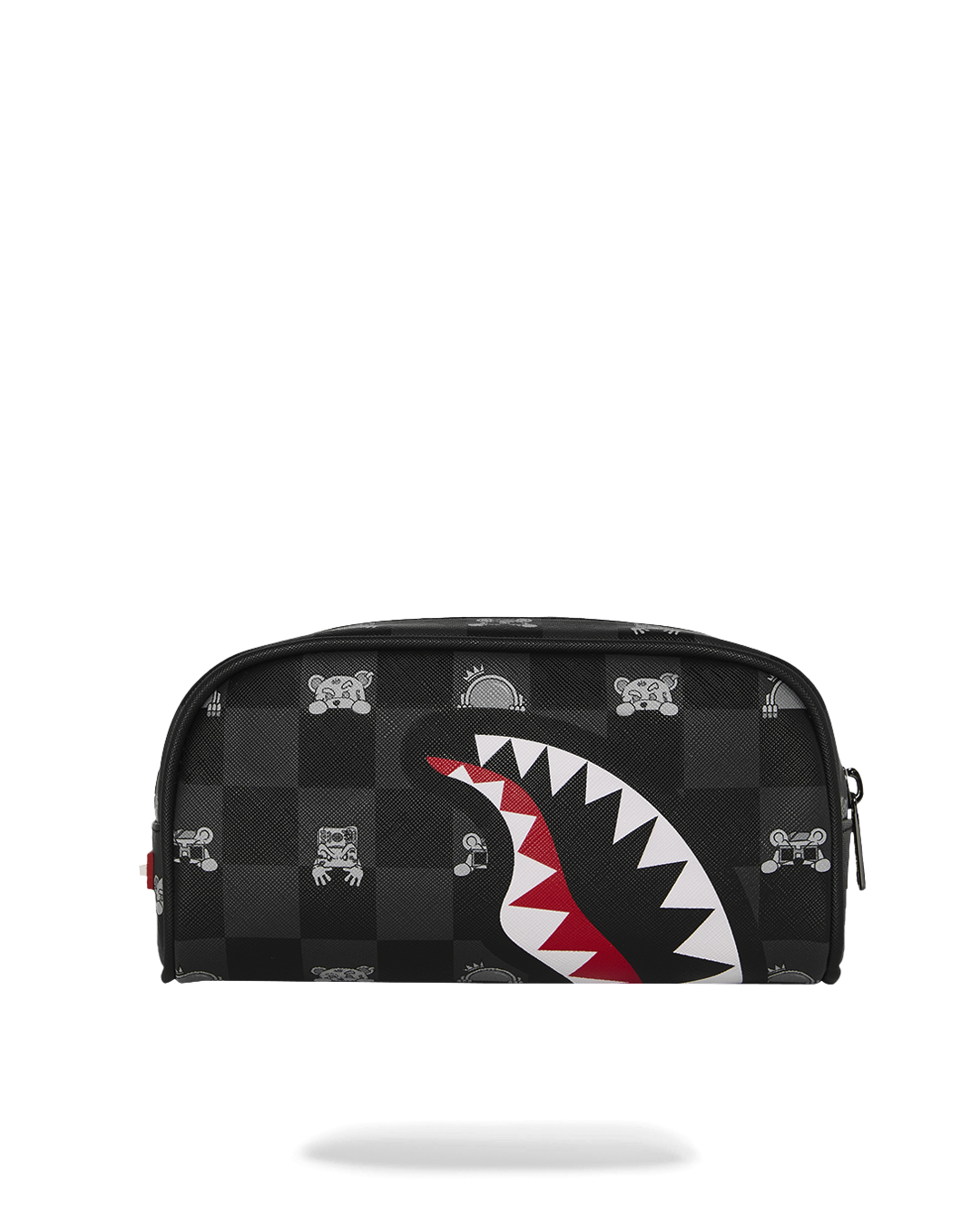 GRAY PEEKING CHARACTER CHECK PENCIL POUCH