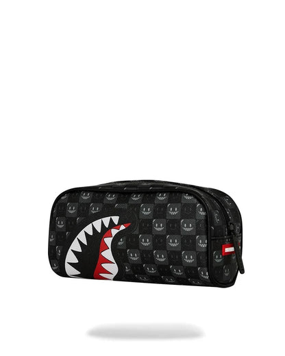 SHARKS IN PARIS WTF BUBBLY BLACK CHECK POUCH