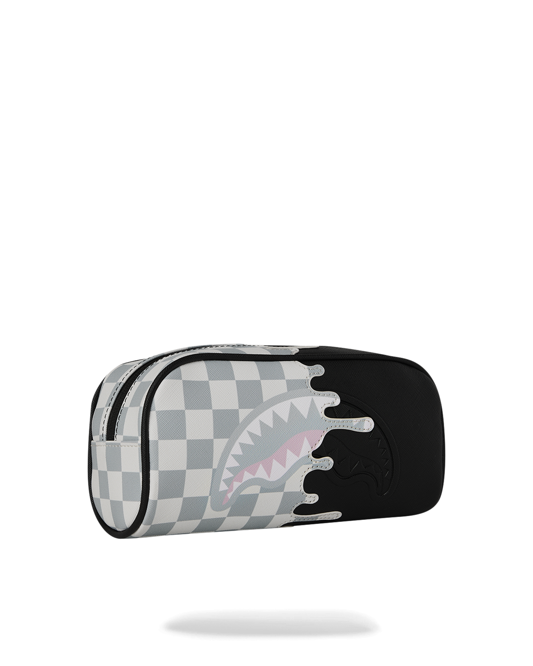 CREAM CHECK UNFINISHED SHARK PENCIL POUCH