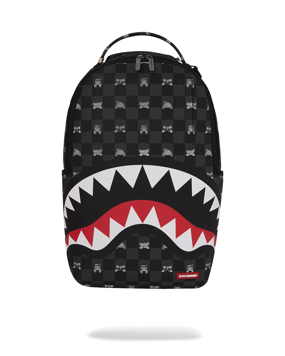 GRAY PEEKING CHARACTER CHECK DLXSV BACKPACK
