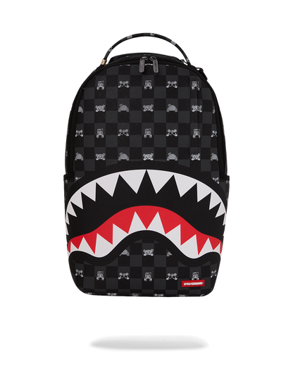 GRAY PEEKING CHARACTER CHECK DLXSV BACKPACK