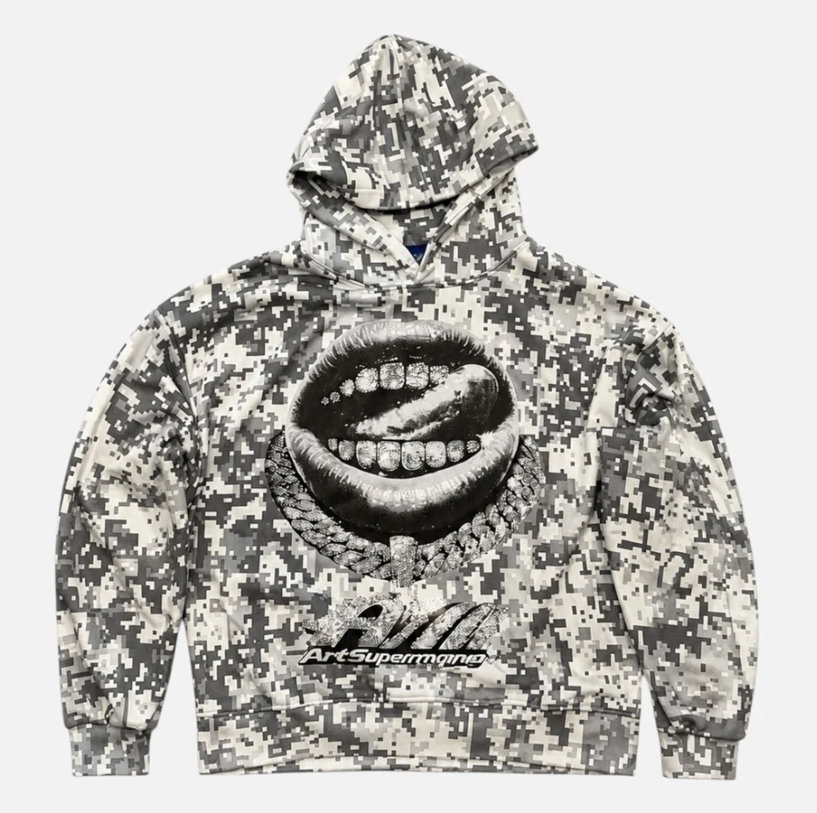 HOODIE PIXEL WHITE