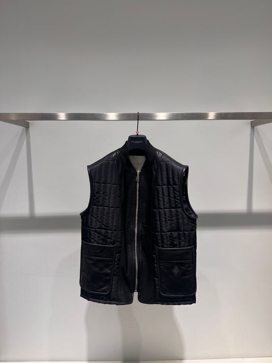 Smanicato con inserti in pelle