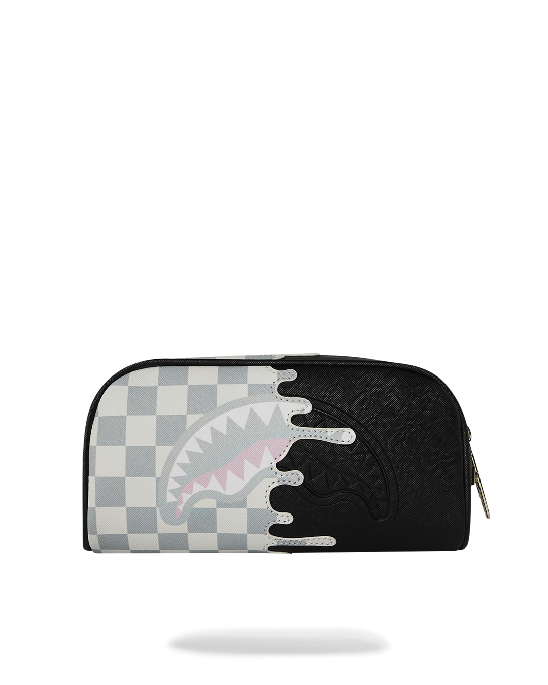CREAM CHECK UNFINISHED SHARK PENCIL POUCH