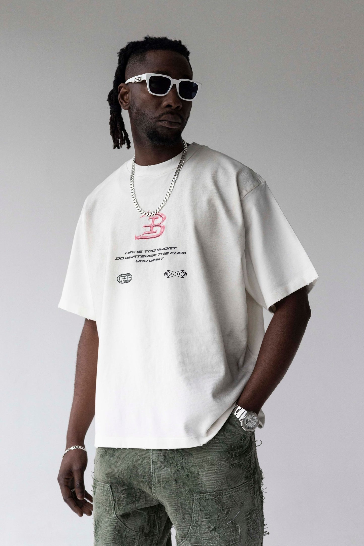 T-SHIRT CON STAMPA BLACK
