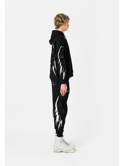 Felpa hoodie con ali