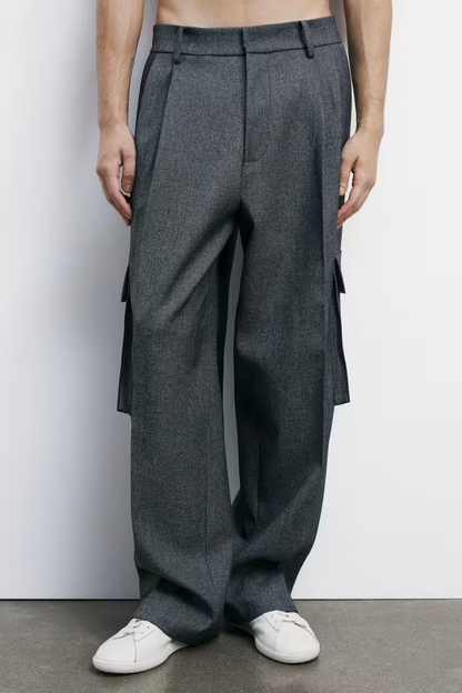 Pantalone cargo con pinces