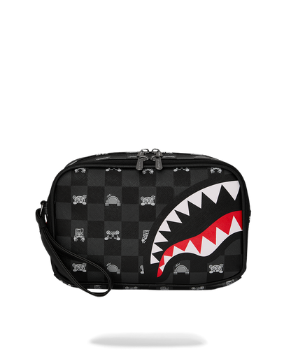 GRAY PEEKING CHARACTER CHECK TOILETRY BRICK