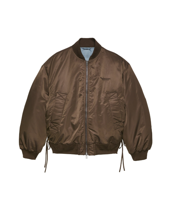 REVERSIBLE BOMBER JACKET BROWN/SEA BLUE