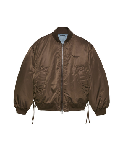 REVERSIBLE BOMBER JACKET BROWN/SEA BLUE