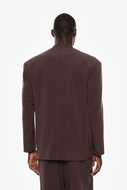 Giacca doppiopetto senza collo