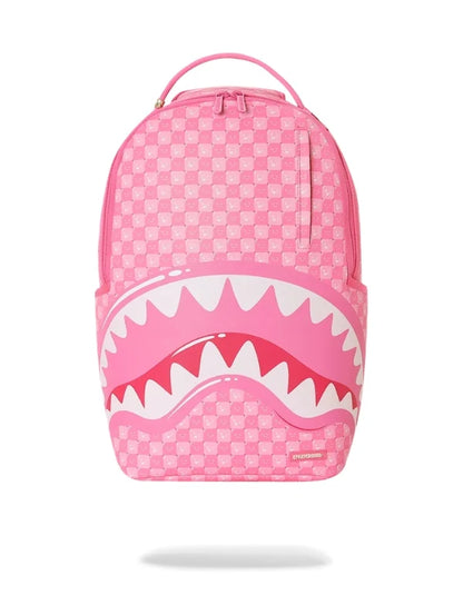 PINK NEW CHECK FACES BACKPACK