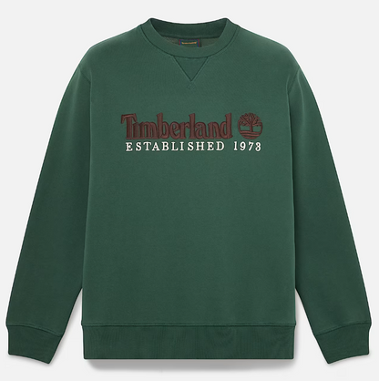 ESTABLISHED 1973 Embroidered Logo BB Crew Sweatshirt SYCAMORE