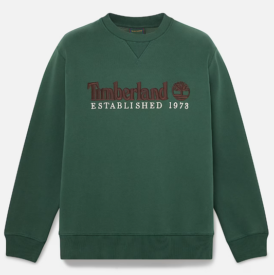 ESTABLISHED 1973 Embroidered Logo BB Crew Sweatshirt SYCAMORE
