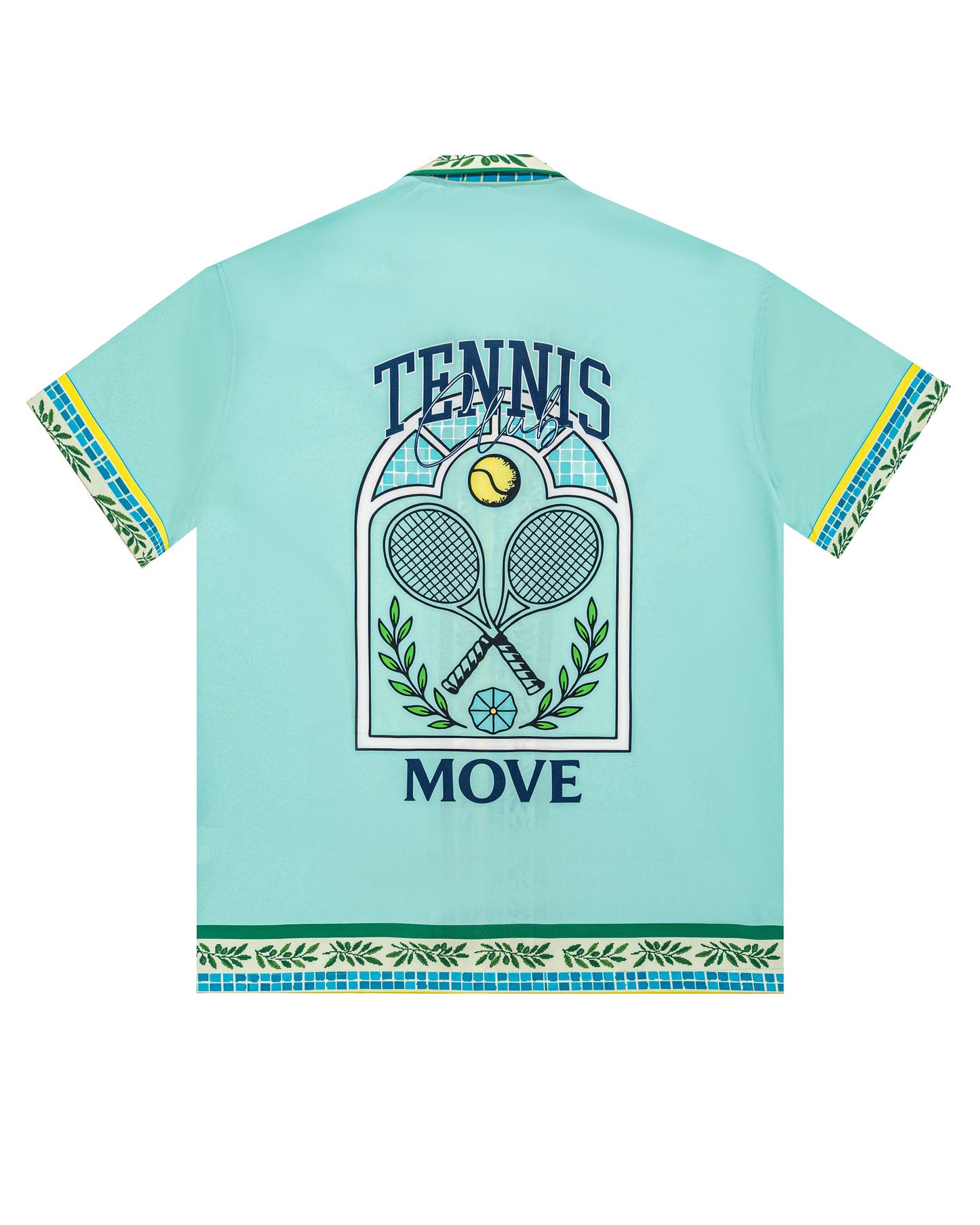 camicia collo bowling stampata
