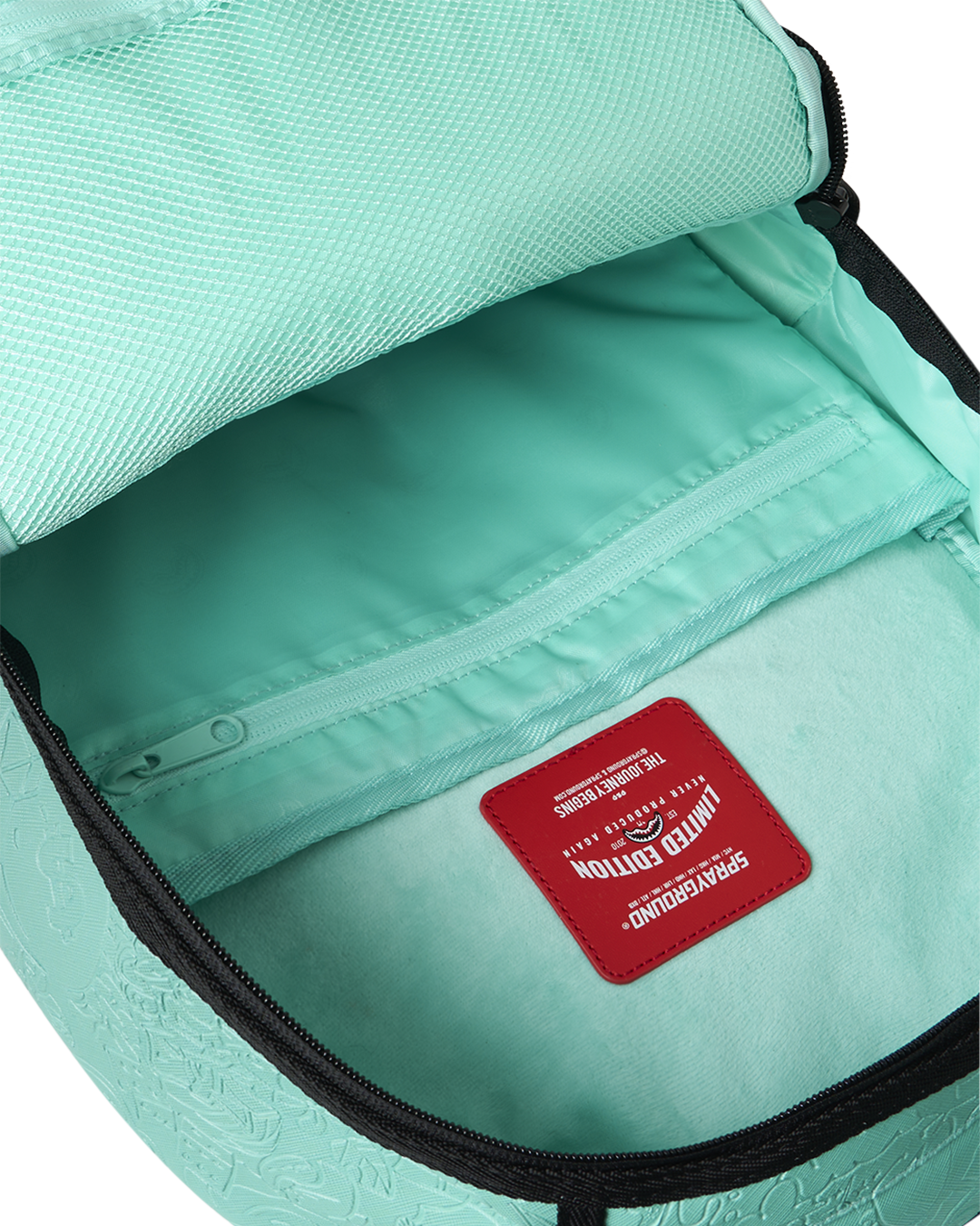 TURQUOISE DOODLE EMBOSS BACKPACK