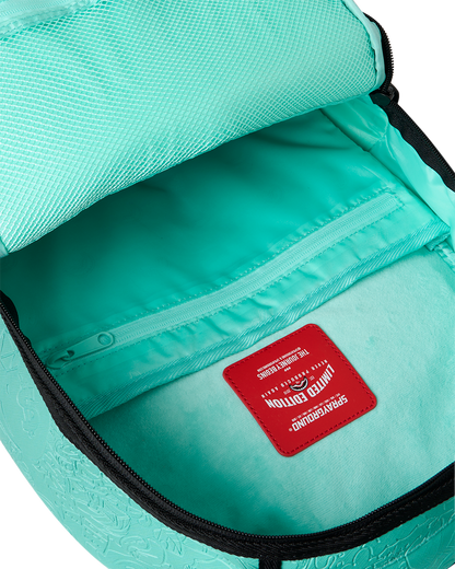 TURQUOISE DOODLE EMBOSS BACKPACK