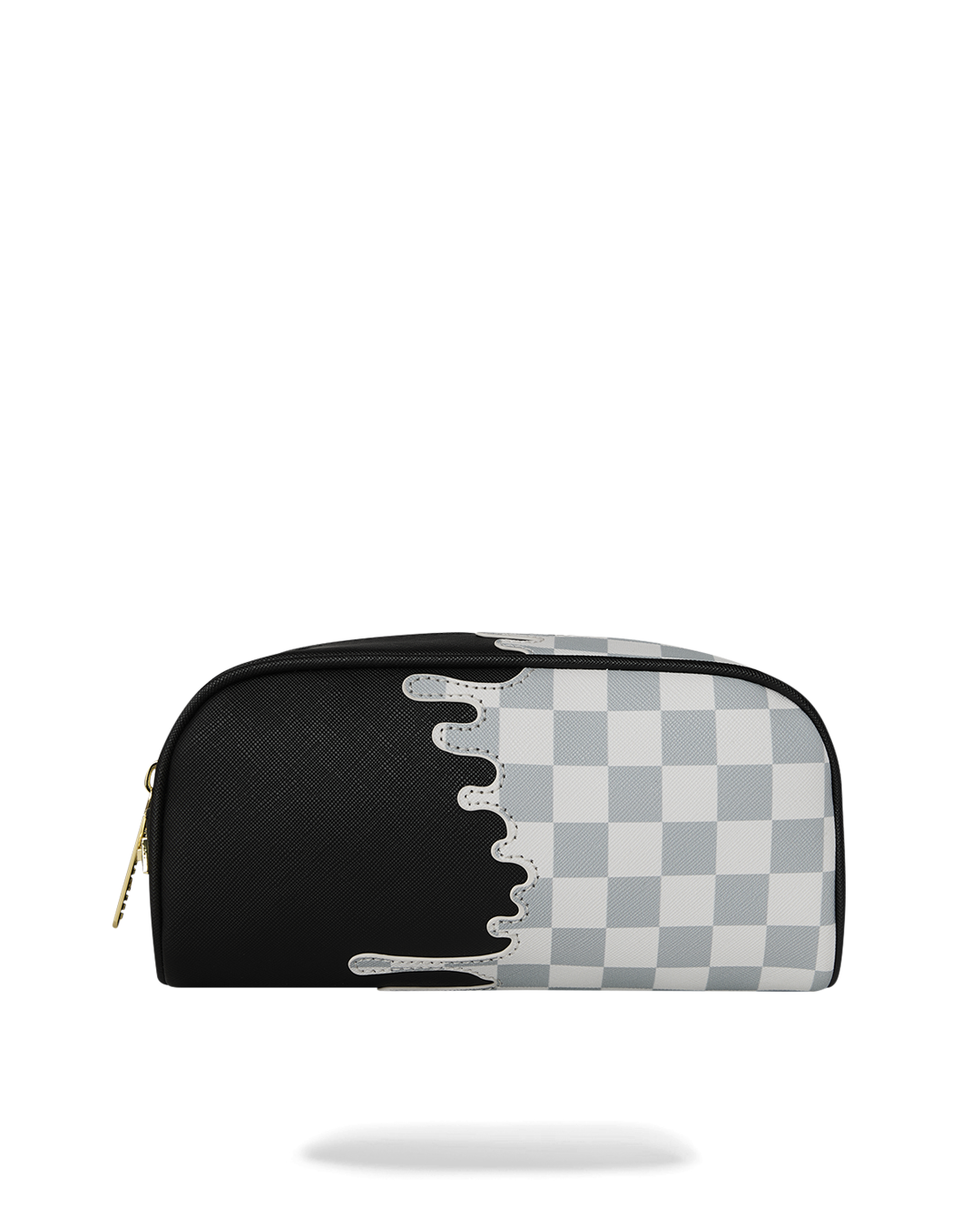 CREAM CHECK UNFINISHED SHARK PENCIL POUCH