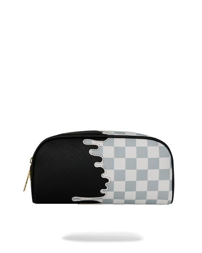 CREAM CHECK UNFINISHED SHARK PENCIL POUCH