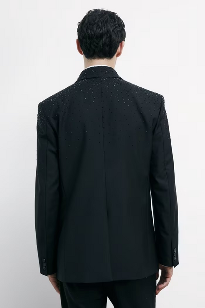 Giacca doppiopetto con strass