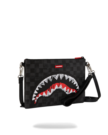 SCRIBBLE SHARK CROSSOVER CLUTCH