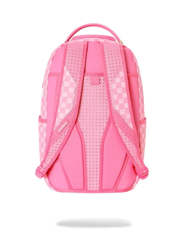 PINK NEW CHECK FACES BACKPACK