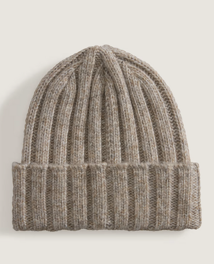Covey Tall Cuff Beanie Almond Crisp