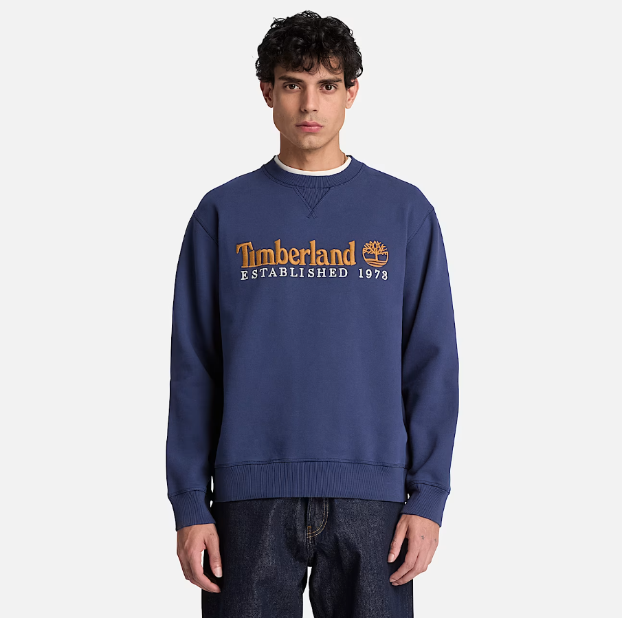 ESTABLISHED 1973 Embroidered Logo BB Crew Sweatshirt NAVAL ACADEMY
